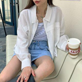 Zip-up Sheer Coach Jacket