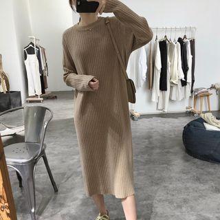 Midi A-line Rib Knit Top
