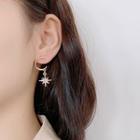 Rhinestone Moon & Star Dangle Earring 1 Pair - We1875 - Gold - One Size
