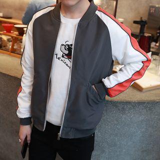 Color-panel Bomber Jacket