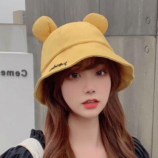 Bear Ear Embroidered Bucket Hat
