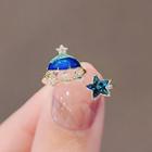 Planet Star Open Ring Ly2232 - Blue - One Size