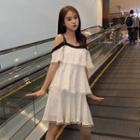 Cold Shoulder Tiered Dress