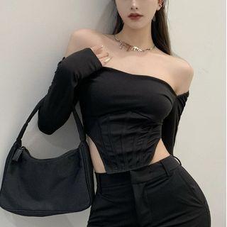 Off-shoulder Asymmetrical Blouse