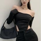 Off-shoulder Asymmetrical Blouse
