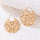 Floral Boho Hoop Earring 18745 - 1 Pair - Gold - One Size
