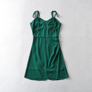 Spaghetti-strap Chiffon Mini A-line Dress
