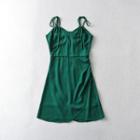 Spaghetti-strap Chiffon Mini A-line Dress