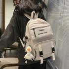 Couple Matching Letter Embroidered Backpack