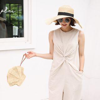 Twist-front Zip-back Jumpsuit