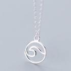 925 Sterling Silver Hoop Necklace As Shown In Figure - One Size