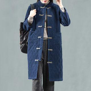 Corduroy Frog-buttoned Coat