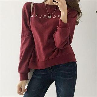 Brooklyn Text Embroidered Sweatshirt