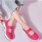 Adhesive Strap Lace Platform Shoes