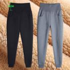 Fleece Cropped Harem Pants