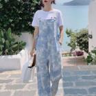 Set: Short-sleeve T-shirt + Tie-dye Print Jumper Pants
