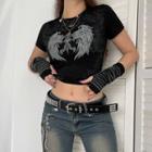 Graphic Short Sleeve Crop T-shirt