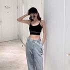 Crop Camisole / Wide Leg Jeans