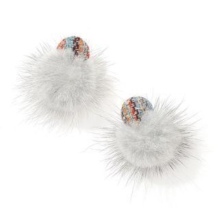 Pompom Stud Earring