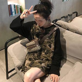 Long-sleeve Camo T-shirt As Shown In Figure - One Size