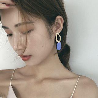 Irregular Acrylic & Alloy Dangle Earring