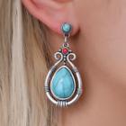 Gemstone Drop Earring 1 Pair - 01-1234 - As Shown In Figure - One Size