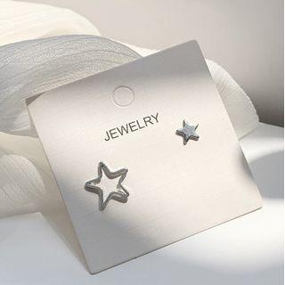 Non-matching Alloy Star Earring 1 Pair - Earrings - One Size