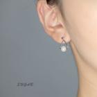 Faux Pearl Triangle Stud Earring
