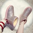 Glittered Short Snow Boots