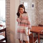 Ruffle-hem Striped A-line Dress
