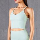 Racerback Cropped Sports Camisole Top