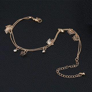Butterfly Double-chain Anklet