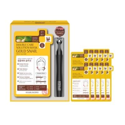 Double & Zero - Double Care Solution Mask (gold Snail) 10 Pcs