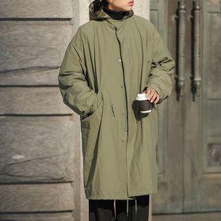 Set: Hooded Zip-up Jacket + Midi Coat