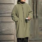 Set: Hooded Zip-up Jacket + Midi Coat