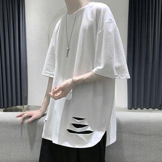 Oversize Distressed Short-sleeve Tee