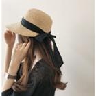 Tie-detail Woven Sun Hat