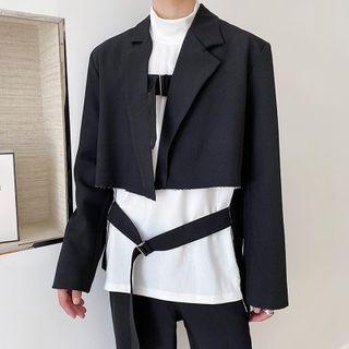 Fray-hem Cropped Jacket