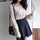 Bell Sleeve Striped Blouse