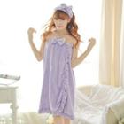 Set: Bow-accent Head Band + Nightdress + Slippers