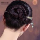 Retro Faux Crystal Wooden Hair Stick
