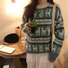 Chunky Knit Pattern Sweater