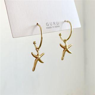 Alloy Starfish Dangle Earring 1 Pair - Earrings - One Size