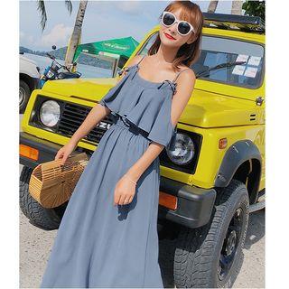 Cold Shoulder Midi Sundress