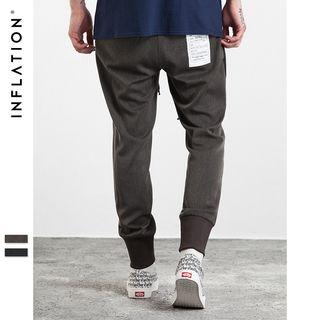 Elastic-waist Light Tapered Pants
