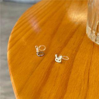 Rabbit Asymmetrical Alloy Earring