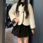 Double-breasted Quilted Jacket / A-line Skirt
