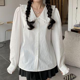 Frill Trim Shirt / Sweater Vest