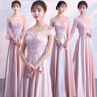 Flower Applique A-line Evening Gown (various Design)