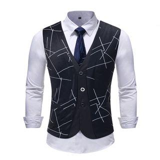 Mock Two-piece Print Shirt